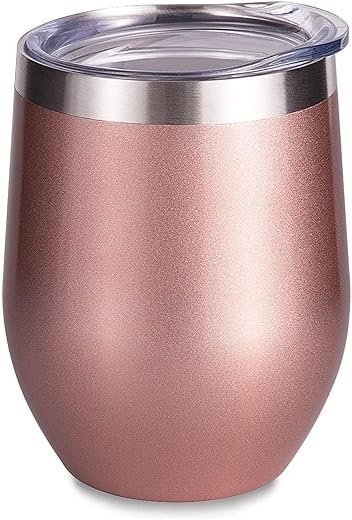 Insulated Rose Gold Wine Tumbler