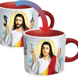 Jesus Shaves Disappearing Coffee Mug