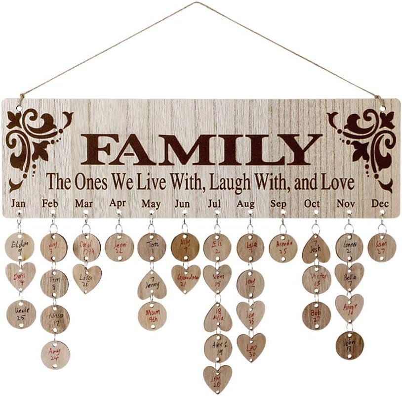 Joy-Leo Family Birthday Reminder Calendar Plaque