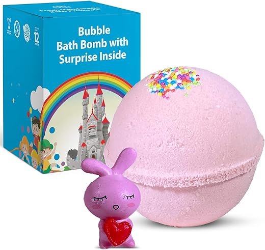 Kids Bubble Bath Bomb with Surprise Toy Bunny