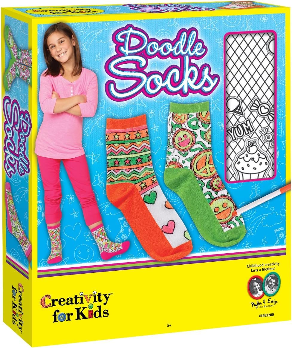 Kids' Doodle Socks - Color 3 Pairs