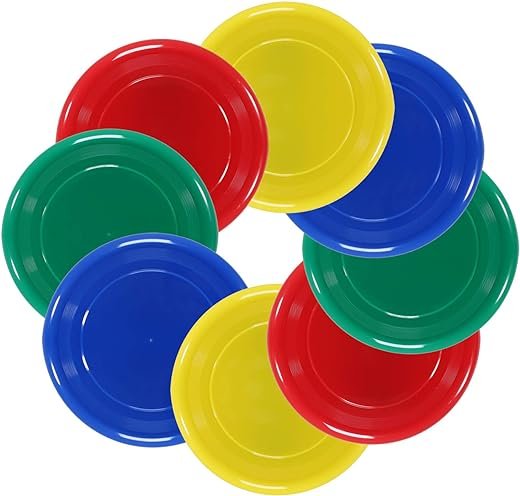Kids' Plastic Flying Disc Set - 8 Pack