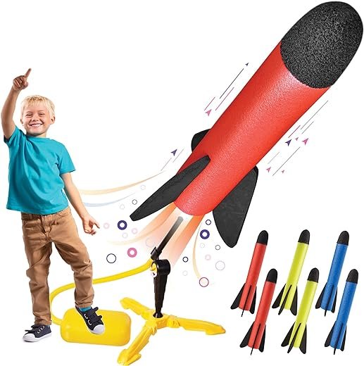 Kids' Toy Rocket Launcher - Shoots Up to 100 Feet