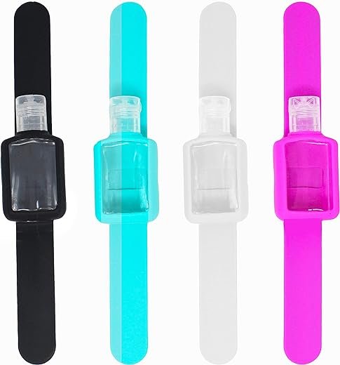 KINIA Hand Sanitizer Wristband Dispenser (4-Pack)