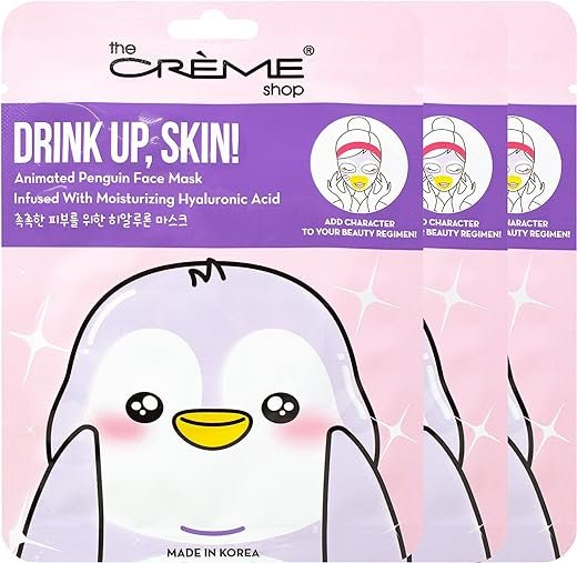 Korean Skincare Penguin Face Mask Set