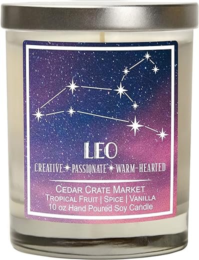 Leo Astrology Candle - Friendship Gift for Leo Friends
