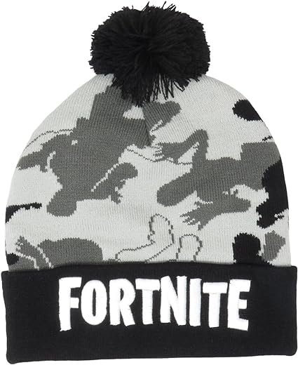 Licensed Fortnite Grey Camo Kids Beanie