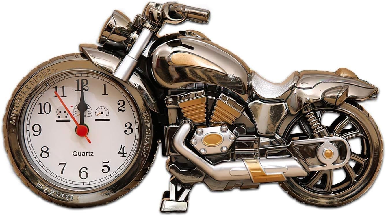 Luxury Retro Style Motorcycle Alarm Clock