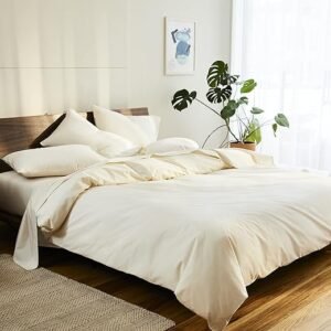 Luxury Sateen Sheet Set - Cream, Queen Size