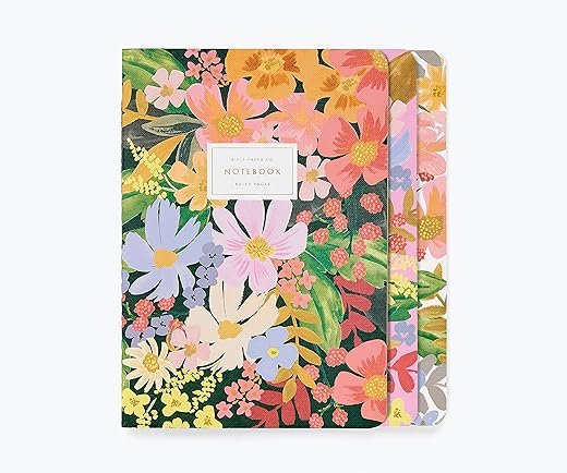 Marguerite Stitched Notebook Set with 3 Notebooks