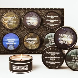 Masculine Scented Candle with Inspirational Words