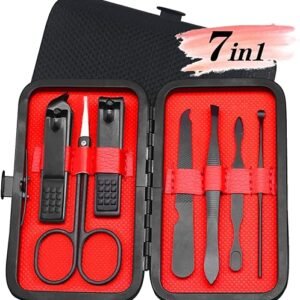 Men's Travel Nail Grooming Kit - Black