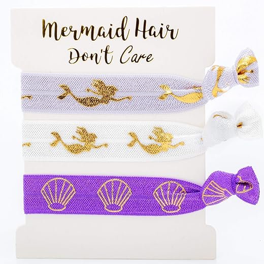 Mermaid Hair Ties for Kids' Birthday