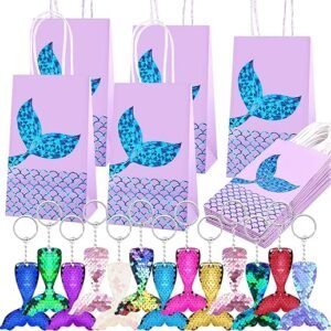 Mermaid Party Favors Set with Bags and Keychains
