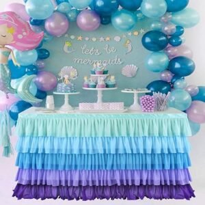Mermaid Ruffle Tutu Table Skirt