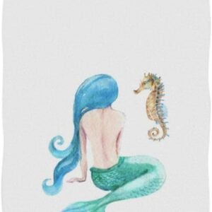 Mermaid Silhouette Soft Guest Hand Towels