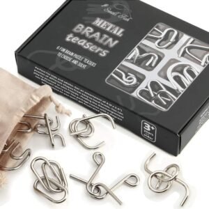 Metal Brain Teaser Puzzles Set