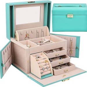 Mirrored Jewelry Box Organizer - Women's Gift