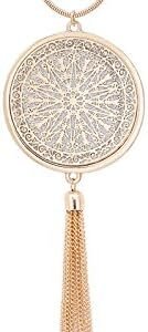 MOLOCH Long Necklaces with Circle Pendant