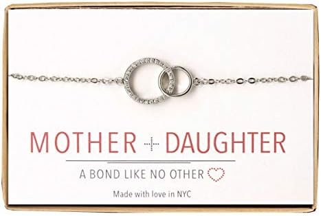 Mom-Daughter Interlocking Circle Necklace/Bracelet: A+O Gifts