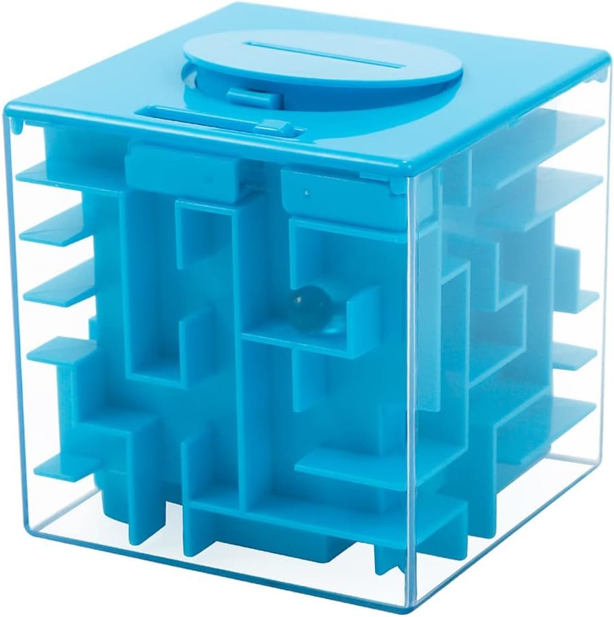 Money Maze Puzzle Box - Blue