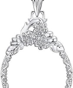 Monocle Pendant Necklace with 5X Magnifying Glass