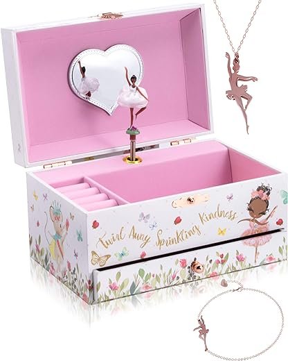 Music Box with Ballerina Jewelry, Birthday Gift