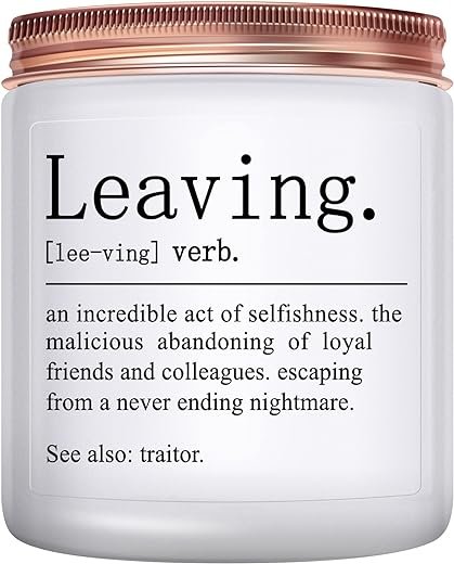 Naughty Farewell Candle Gift for Coworker