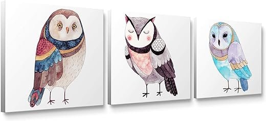 Niwo Owl Combo Canvas Wall Art