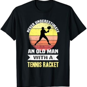 Old Man Tennis Racket T-Shirt