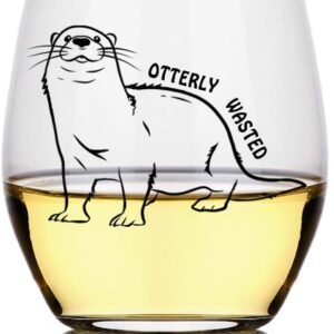 Otterly Wasted Stemless Wine Glass