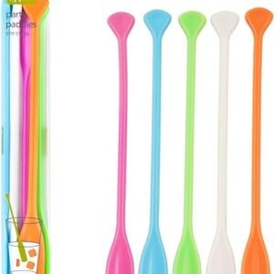 Party Paddle Stir Sticks, Multicolor, Pack of 5