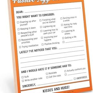 Passive Aggressive Note Pad, 4x5.25-inches