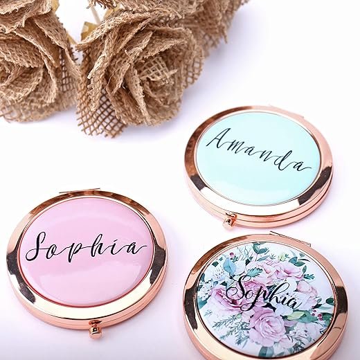 Personalized Compact Mirror for Bridesmaids