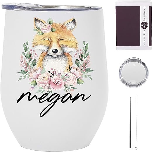 Personalized Fox Tumbler - Wine Fox Gifts