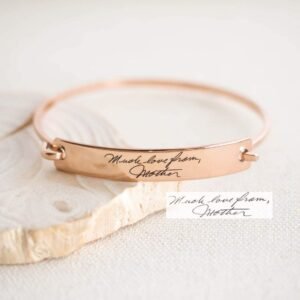 Personalized Handwriting Bangle - Sentimental Silver Gift