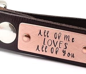 Personalized Leather Key Fob - Valentine's Day Gift