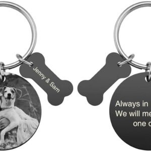 Personalized Pet Memorial Keychain with Engraving