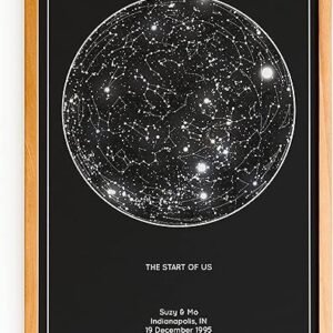 Personalized Star Constellation Map | Unframed