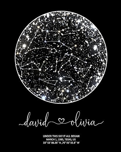 Personalized Star Map - Anniversary & Valentine's Gift