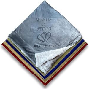 Personalized Wedding Couple Gifts - Anniversary Blanket