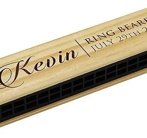 Personalized Wood Harmonica - Custom Monogrammed