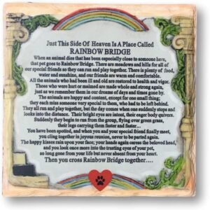 Pet Memorial Plaque - Rainbow Bridge Keepsake