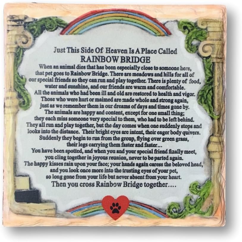 Pet Memorial Plaque - Rainbow Bridge Keepsake