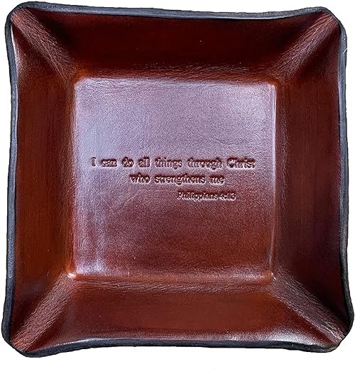 Philippians 4:13 Leather Tray