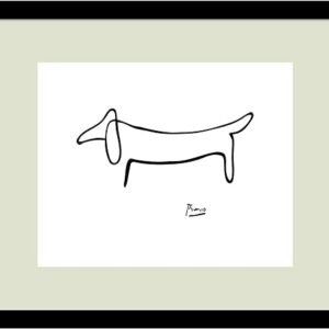 Picasso's 'Le Chien' Framed Art Print: Size 15x13