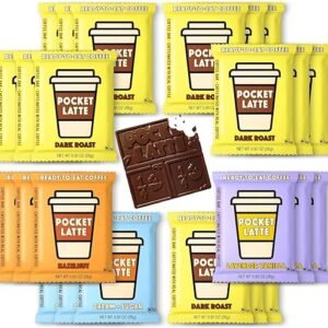 Pocket Latte 24-Pack: Dark roast and variety coffee chocolates