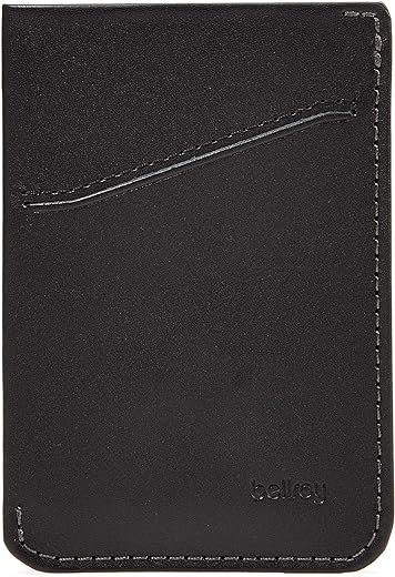 Premium Leather Card Sleeve - Black