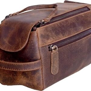 Premium Leather Travel Dopp Kit