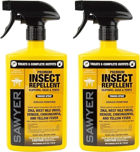 Premium Permethrin Clothing Insect Repellent, Twin Pack